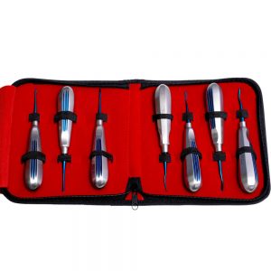 Accu Lux Elevator 7 Pcs Set With Blue Titanium Coated